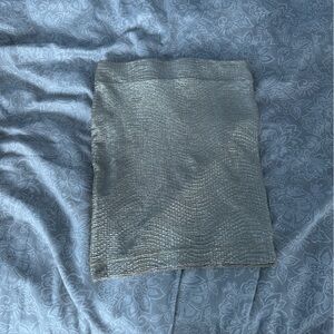 Charlotte Russe Metallic Silver Pencil Skirt